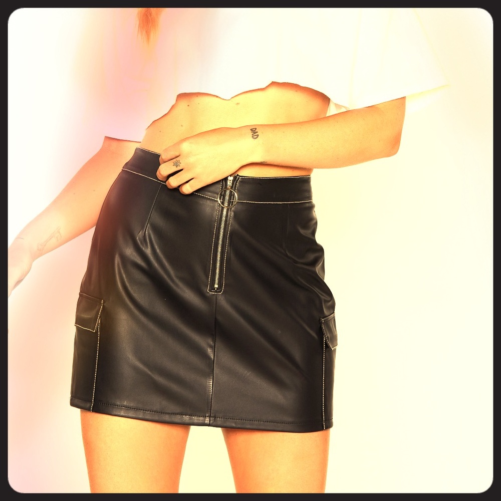 Nasty Gal Mini Faux Leather Skirt